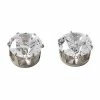 Deals 😀 Round CZ Titanium Stud Earrings - 20 Gauge 🎁 -Playboy Shop 03714862 a