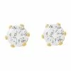 Cheap ✨ Round CZ Goldplated Stud Earrings - 20 Gauge 🤩 -Playboy Shop 03714896 a