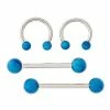 New 🥰 Multi-Pack Titanium Blue Horseshoes and Barbells 4 Pack - 16 Gauge 👏 -Playboy Shop 03715836 a