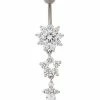 Best reviews of ❤️ CZ Flower Titanium Dangle Belly Ring - 14 Gauge ❤️ -Playboy Shop 03715877 a