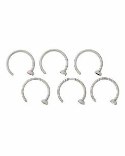 Buy 🤩 Multi-Pack Assorted Crystal Half Hoop Nose Rings 6 Pack - 20 Gauge 💯 5 Buy 🤩 Multi-Pack Assorted Crystal Half Hoop Nose Rings 6 Pack - 20 Gauge 💯 -Playboy Shop 03716370 b