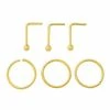Buy 😍 Multi-Pack Goldplated L-Bend and Hoop Nose Rings 6 Pack - 20 Gauge 🎁 2 Buy 😍 Multi-Pack Goldplated L-Bend and Hoop Nose Rings 6 Pack - 20 Gauge 🎁 -Playboy Shop 03716412 a