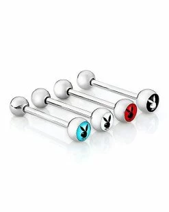 Discount ✔️ Multi-Pack Playboy Bunny Barbells 14 Gauge - 4 Pack 🧨