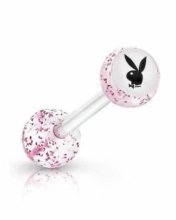 Flash Sale 🎁 Multi-Pack Glitter Playboy Bunny Barbells 14 Gauge - 4 Pack 🌟 -Playboy Shop 03722188 d