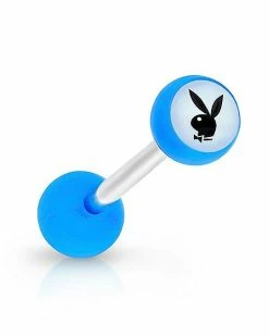 Flash Sale 🧨 Multi-Pack Pastel Glow In The Dark Playboy Bunny Barbells 14 Gauge - 4 Pack 👏 -Playboy Shop 03722204 e