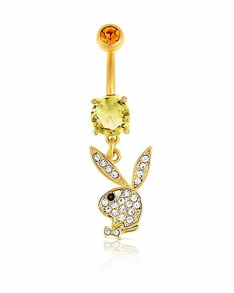 Best Sale β¨ Goldtone Yellow CZ Playboy Bunny Dangle Belly Ring - 14 Gauge π€© 3 Best Sale β¨ Goldtone Yellow CZ Playboy Bunny Dangle Belly Ring - 14 Gauge π€©