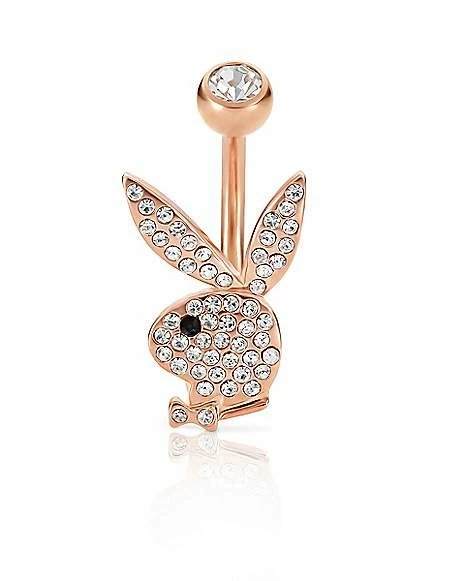 Brand new βοΈ Rose Goldtone Clear CZ Playboy Bunny Belly Ring - 14 Gauge 𧨠3 Brand new βοΈ Rose Goldtone Clear CZ Playboy Bunny Belly Ring - 14 Gauge π§¨