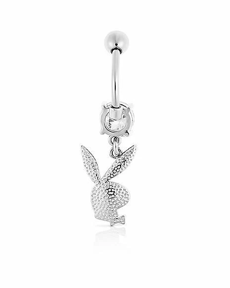 Buy π Clear CZ Playboy Bunny Dangle Belly Ring - 14 Gauge π€© 3 Buy π Clear CZ Playboy Bunny Dangle Belly Ring - 14 Gauge π€© - Image 2