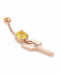 Top 10 π Rose Goldtone Yellow CZ Playboy Bunny Key Dangle Belly Ring - 14 Gauge π― 7 Top 10 π Rose Goldtone Yellow CZ Playboy Bunny Key Dangle Belly Ring - 14 Gauge π― -Playboy Shop 03722618 c