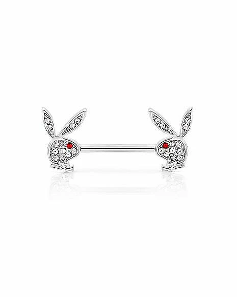 Hot Sale π Clear CZ Playboy Bunny Nipple Barbells βοΈ 4 Hot Sale π Clear CZ Playboy Bunny Nipple Barbells βοΈ - Image 2