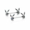 Best reviews of 😉 Blue CZ Playboy Bunny Nipple Barbells 🎉 -Playboy Shop 03722683 a