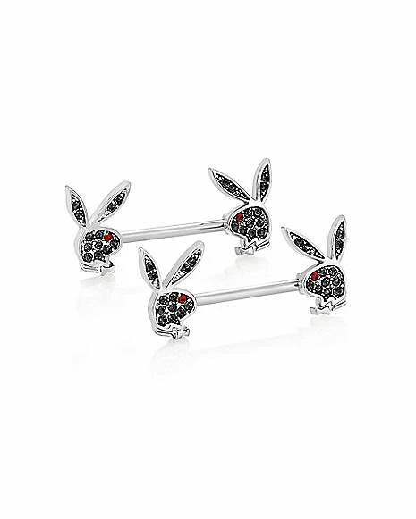Best Pirce 𧨠Black CZ Playboy Bunny Nipple Barbells β 14 Gauge π₯ 3 Best Pirce 𧨠Black CZ Playboy Bunny Nipple Barbells β 14 Gauge π₯