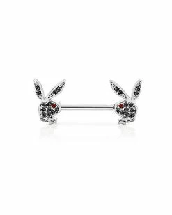 Best Pirce 𧨠Black CZ Playboy Bunny Nipple Barbells β 14 Gauge π₯ 6 Best Pirce 𧨠Black CZ Playboy Bunny Nipple Barbells β 14 Gauge π₯ -Playboy Shop 03722691 b