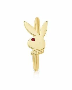 Cheap 🌟 Goldtone Playboy Bunny Hoop Nose Ring - 20 Gauge ✨ -Playboy Shop 03722758 c