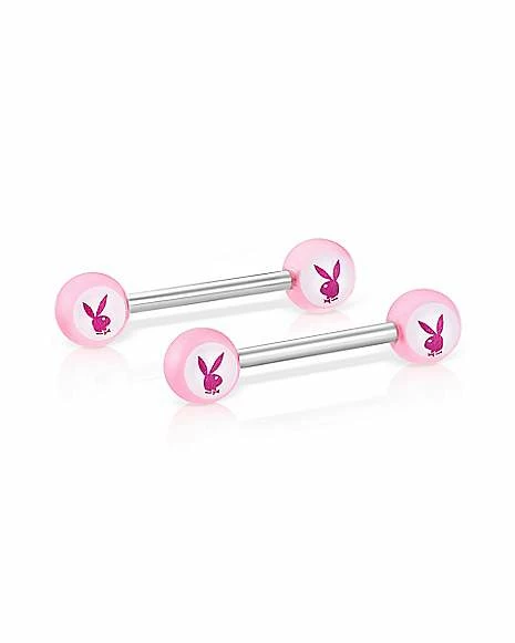 Best deal π₯ Pink Glow In The Dark Playboy Bunny Nipple Barbells - 14 Gauge π₯° 3 Best deal π₯ Pink Glow In The Dark Playboy Bunny Nipple Barbells - 14 Gauge π₯°