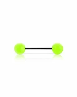 Promo 👍 Green Glow In The Dark Playboy Bunny Nipple Barbells - 14 Gauge ⌛ -Playboy Shop 03722790 c