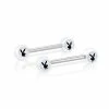 Coupon 😀 White Glow In The Dark Playboy Bunny Nipple Barbells -14 Gauge 🎁 -Playboy Shop 03722956 a