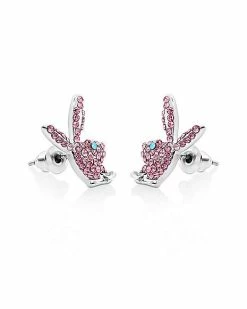 Hot Sale 🔔 Multi-Pack Paved CZ Playboy Bunny Stud Earrings - 3 Pair 🔥 -Playboy Shop 03723004 b