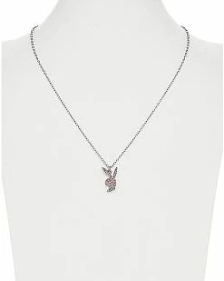 Best Sale ⌛ Pink CZ Playboy Bunny Necklace 🔔