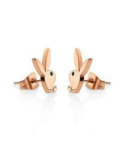 Best Pirce 🎁 Rose Goldtone Playboy Bunny Stud Earrings 😍 -Playboy Shop 03723137 b
