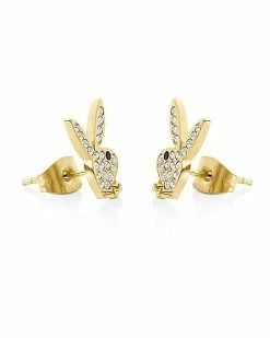 Best Sale π Goldtone Clear CZ Playboy Bunny Stud Earrings π 5 Best Sale π Goldtone Clear CZ Playboy Bunny Stud Earrings π -Playboy Shop 03723228 b