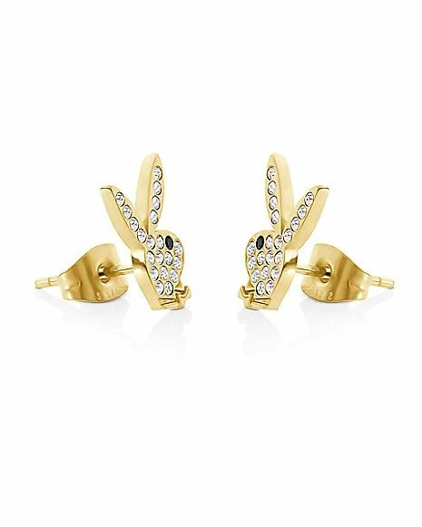 Best Sale π Goldtone Clear CZ Playboy Bunny Stud Earrings π 4 Best Sale π Goldtone Clear CZ Playboy Bunny Stud Earrings π - Image 2