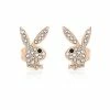 Brand new π Rose Goldtone Clear CZ Playboy Bunny Stud Earrings π 1 Brand new π Rose Goldtone Clear CZ Playboy Bunny Stud Earrings π -Playboy Shop 03723442 a