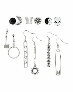 Buy ✨ Multi-Pack Mismatch Icons Earrings - 6 Pack 🌟