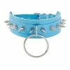 Cheap ✔️ Spiked Blue O-Ring Collar Choker Necklace 🔥 -Playboy Shop 03728771 a