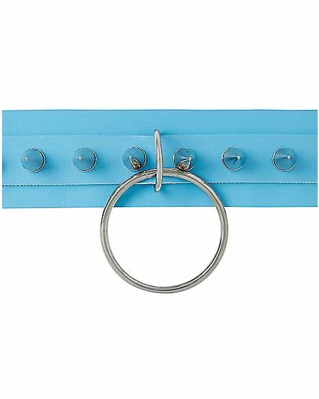 Cheap βοΈ Spiked Blue O-Ring Collar Choker Necklace π₯ 4 Cheap βοΈ Spiked Blue O-Ring Collar Choker Necklace π₯ - Image 2
