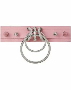 Promo 😍 Spiked Pink O-Ring Collar Choker Necklace 🛒 -Playboy Shop 03728789 b