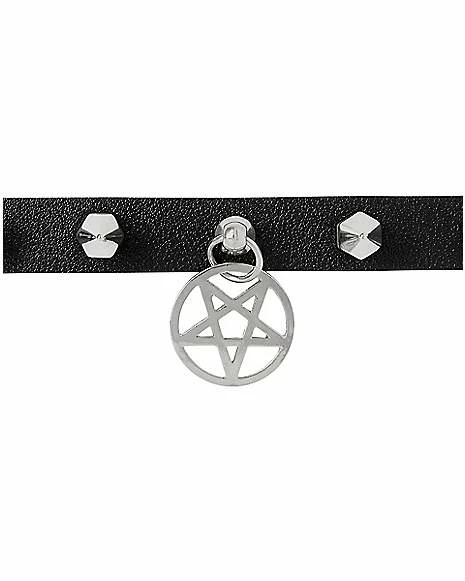 Buy π Spiked Pentagram Collar Choker Necklace π― 4 Buy π Spiked Pentagram Collar Choker Necklace π― - Image 2