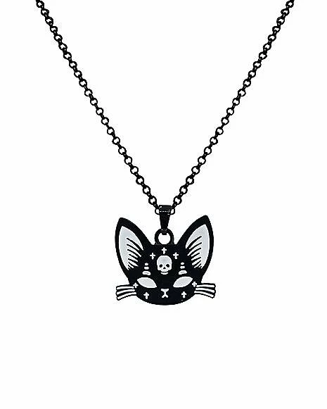 Cheapest ⌛ Cat Skull Third Eye Necklace ✨ 3 Cheapest ⌛ Cat Skull Third Eye Necklace ✨