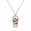 Coupon ⌛ Pink Pressed Flowers Coffin Chain Necklace ✨ 1 Coupon ⌛ Pink Pressed Flowers Coffin Chain Necklace ✨ -Playboy Shop 03728946 a
