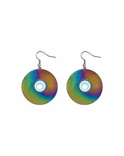 Budget ✨ Rainbow CD Dangle Earrings - 18 Gauge 🥰