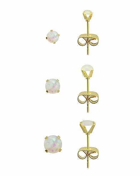 Budget π Multi-Pack Acrylic Opal Effect Earrings 3 Pair - 20 Gauge π 4 Budget π Multi-Pack Acrylic Opal Effect Earrings 3 Pair - 20 Gauge π - Image 2