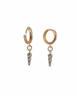 Discount 💯 Goldtone Huggie Dangle Earrings - 18 Gauge 😀 -Playboy Shop 03729928 b