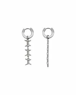 Best Pirce 🔔 Barbed Wire Huggie Hoop Dangle Earrings - 18 Gauge 👍