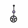 Best Sale 🌟 Purple CZ Pentagram Dangle Belly Ring – 14 Gauge ✔️ 1 Best Sale 🌟 Purple CZ Pentagram Dangle Belly Ring – 14 Gauge ✔️ -Playboy Shop 03730298 a