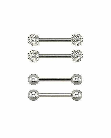 Top 10 π₯° Multi-Pack Paved Titanium Nipple Barbells 4 Pack β 14 Gauge π 3 Top 10 π₯° Multi-Pack Paved Titanium Nipple Barbells 4 Pack β 14 Gauge π