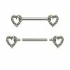 Deals π₯° Clear CZ Heart Nipple Barbells - 14 Gauge π 2 Deals π₯° Clear CZ Heart Nipple Barbells - 14 Gauge π -Playboy Shop 03730744 a