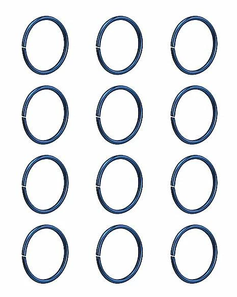 Wholesale 😍 Multi-Pack Blue Seamless Hoop Nose Rings 12 Pack - 20 Gauge 🌟 4 Wholesale 😍 Multi-Pack Blue Seamless Hoop Nose Rings 12 Pack - 20 Gauge 🌟 - Image 2