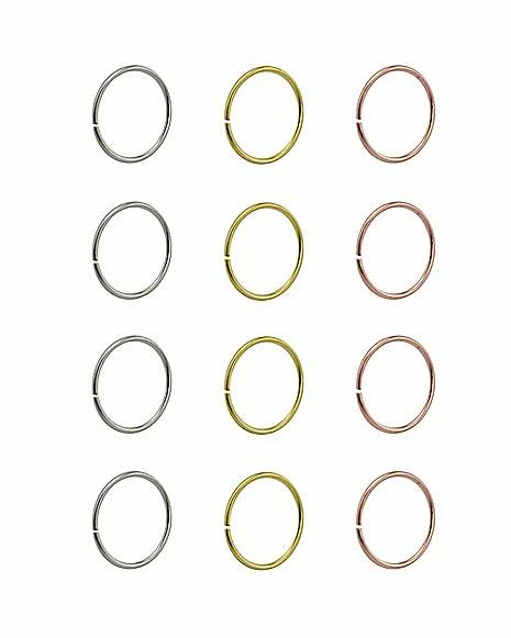 Deals π― Multi-Pack Hoop Nose Rings 12 Pack - 22 Gauge π 4 Deals π― Multi-Pack Hoop Nose Rings 12 Pack - 22 Gauge π - Image 2
