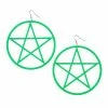 Budget 😉 Green Pentagram Dangle Earrings 😉 -Playboy Shop 03731684 a