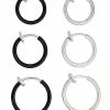 Best Sale π Multi-Pack Black and Silvertone Fake Hoop Earrings - 6 Pack π 2 Best Sale π Multi-Pack Black and Silvertone Fake Hoop Earrings - 6 Pack π -Playboy Shop 03732054 a