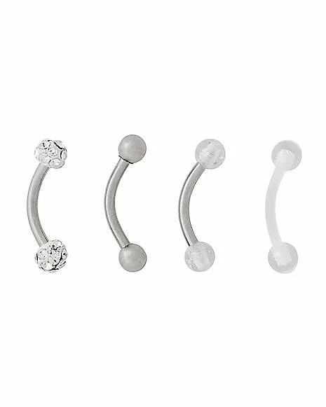 New π Multi-Pack CZ Curved Barbells 4 Pack - 16 Gauge π₯° 3 New π Multi-Pack CZ Curved Barbells 4 Pack - 16 Gauge π₯°