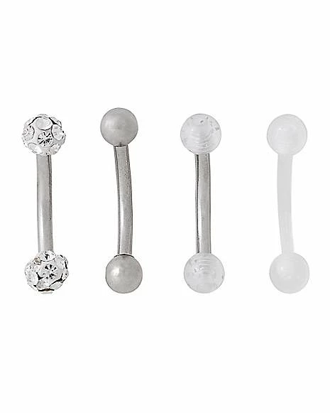 New π Multi-Pack CZ Curved Barbells 4 Pack - 16 Gauge π₯° 4 New π Multi-Pack CZ Curved Barbells 4 Pack - 16 Gauge π₯° - Image 2