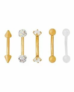 Outlet π Multi-Pack Goldplated CZ Curved Barbells 5 Pack - 16 Gauge β¨ 5 Outlet π Multi-Pack Goldplated CZ Curved Barbells 5 Pack - 16 Gauge β¨ -Playboy Shop 03732328 b