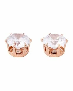 Budget 🤩 Round CZ Rose Goldplated Stud Earrings – 20 Gauge 🎉 -Playboy Shop 03732609 b