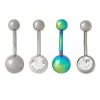 Cheap 🤩 Multi-Pack CZ Titanium Belly Rings 4 Pack – 14 Gauge ✨ -Playboy Shop 03732740 a